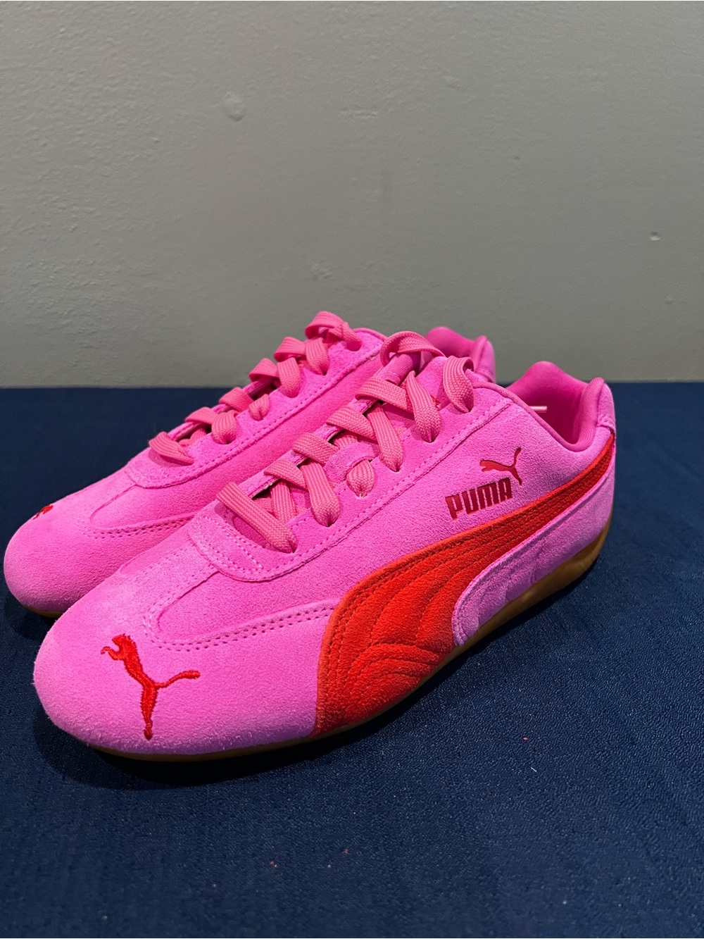 PUMA Speedcat OG Suede Pink Pixel/Glowing Red 400986-56 Size 7 Women’s
